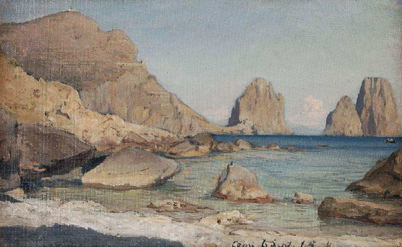 Albert Hertel Capri oil painting picture